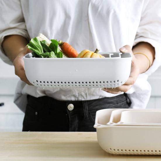 

3 шт./компл., бытовая кухонная корзина для мытья овощей и фруктов, сетчатый фильтр, держатель для слива