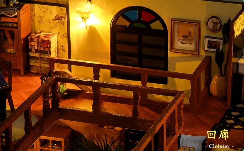 Sofiey Dollhouse DIY Kit Set, Miniature Furniture Craft Kit with Dustproof Case, TD47 [Time Story]