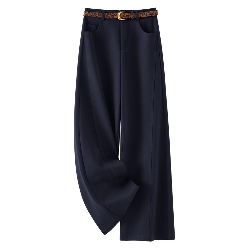 Brown straight wide-leg pants for women, 2026 new spring and autumn style, drapey suit pants, casual pants with a relaxed and casual feel