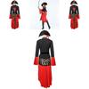 Women's Plus Size Pirate Costume Featuring Chic Red Dress Hat And Adjustable Belt
