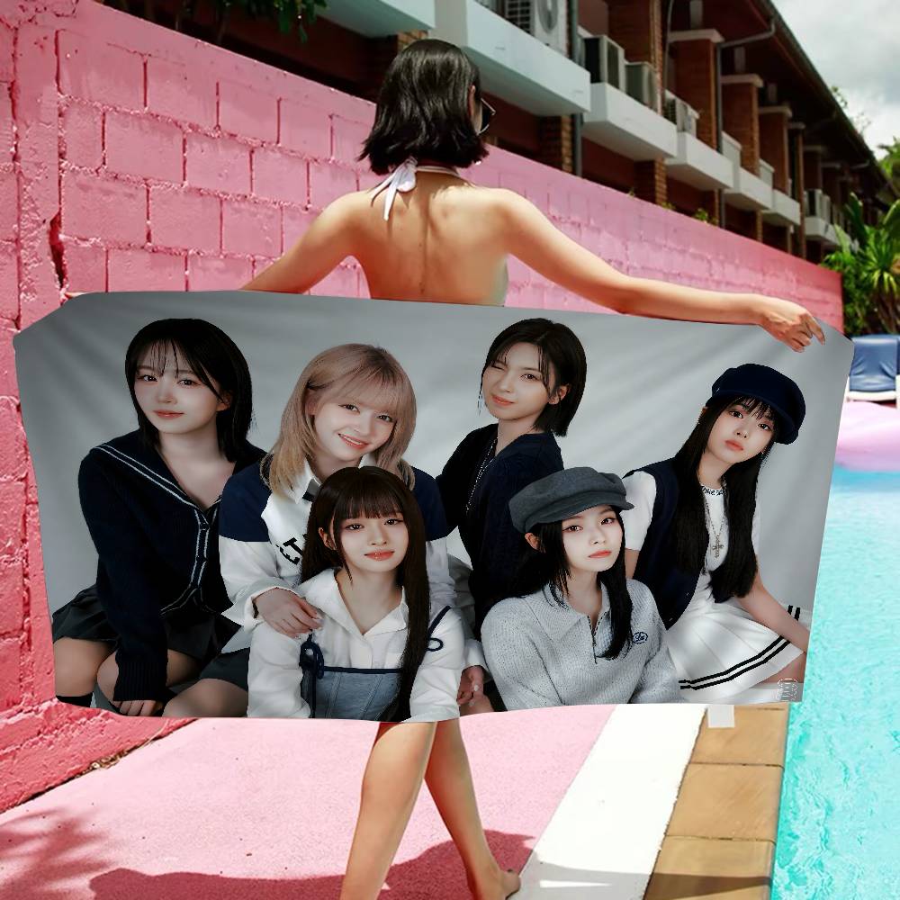 Girlgroup Unique N-NMIXX Beach Towel Colorful Bath Towels For Girl Microfiber Quick Dry Sand Free Beach Yoga Spa Gym Pool