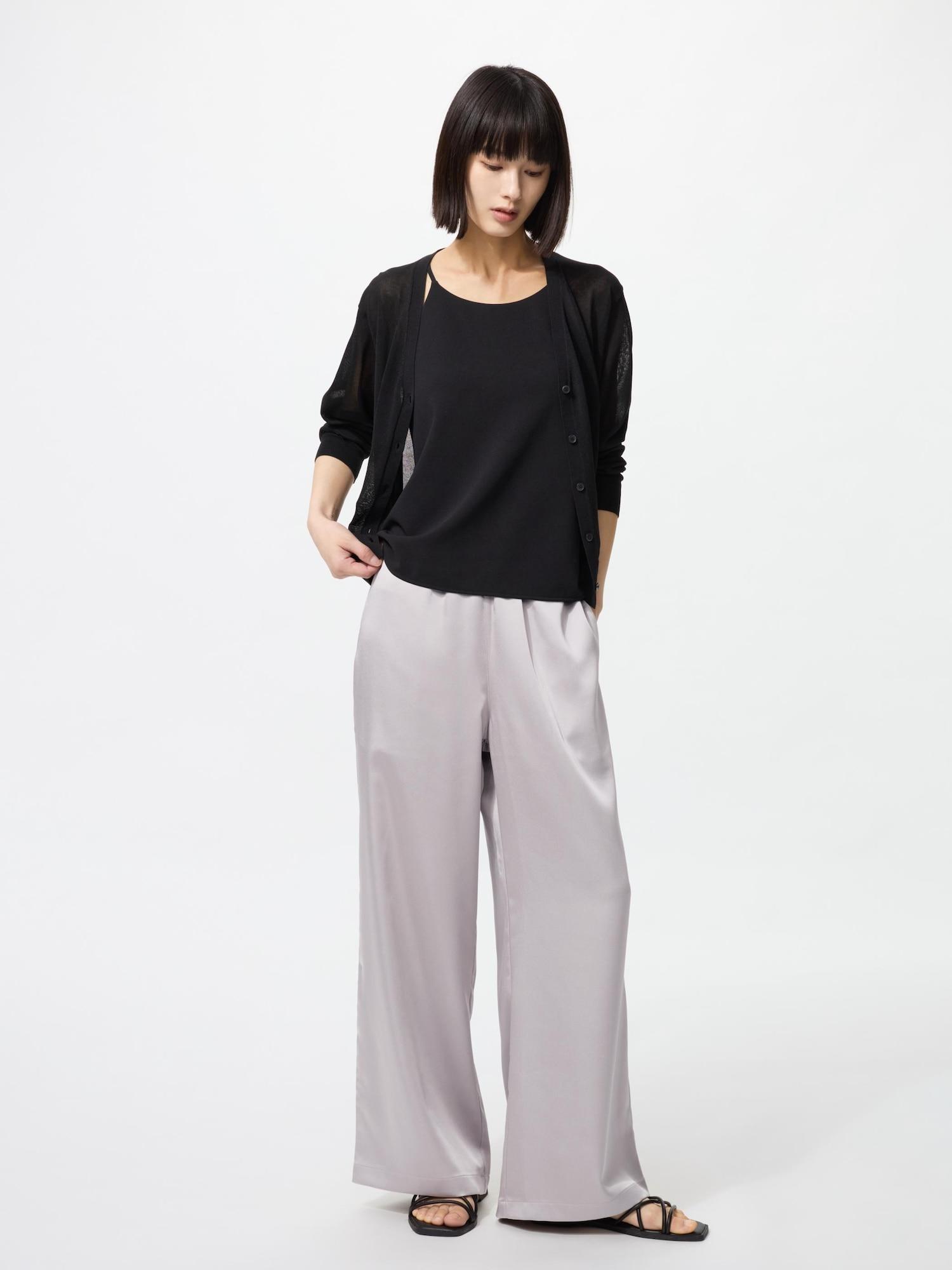 

Uniqlo Сатиновые легкие брюки 03 GRAY/WOMEN S