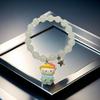2025 Jadeite Green Jade Rabbit Bracelet: High-End Chinese Style, Year of the Snake, Elegant Women's Niche Beaded Design