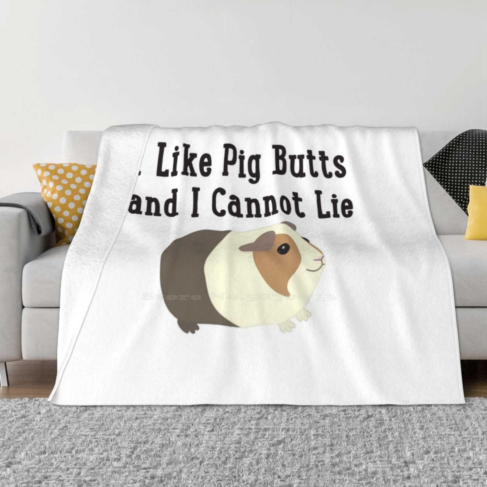 Guinea Pig Butts All Sizes Soft Cover Blanket Home Decor Bedding Guinea Pigs I Like Pig Butts Animals Rodents Fur Babies Pet 30x40in