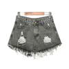 Women's Jeans American Retro Washed and Worn-out Denim Shorts with Plus-size Personalized Frayed and Ripped Details Sexy Hot-girl Style Women's Jeans