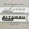 Logo TURBO 4MATIC Car Emblem Both Side Fender Badge Sticker For Mercedes Benz AMG X247 C117 W117 GLE53 GLA45 A45 A35 CLA35 CLA45