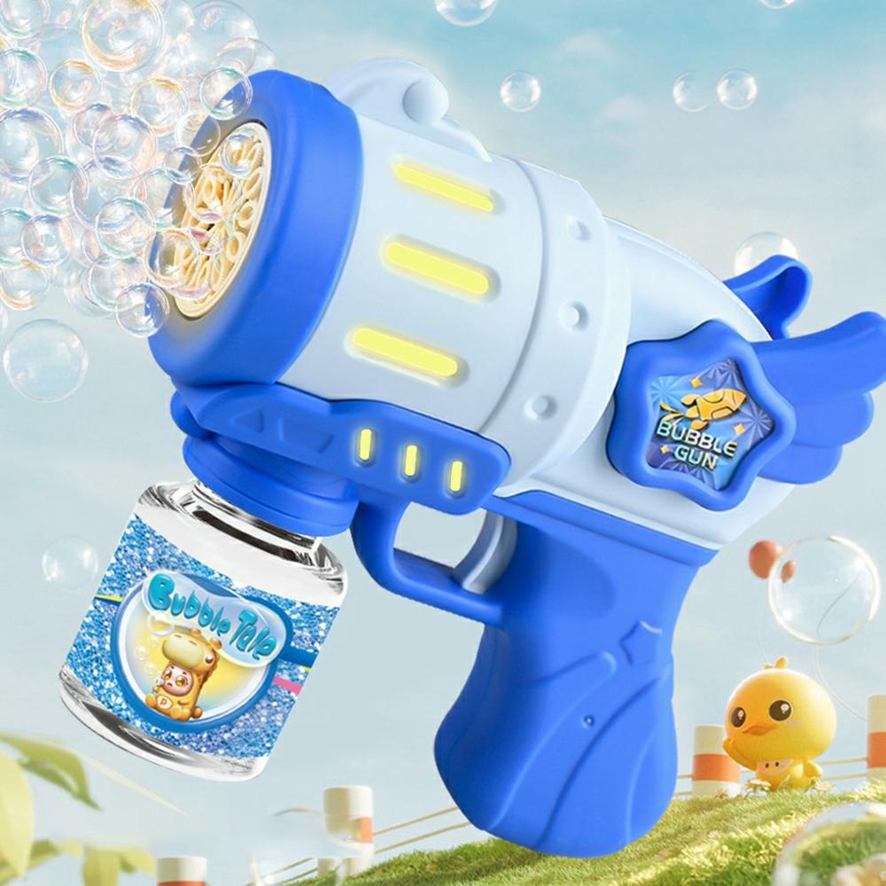 333-18 Bubble Machine Toy Electric Handheld Automatic Multi-Hole Bubble Gun for Kids B