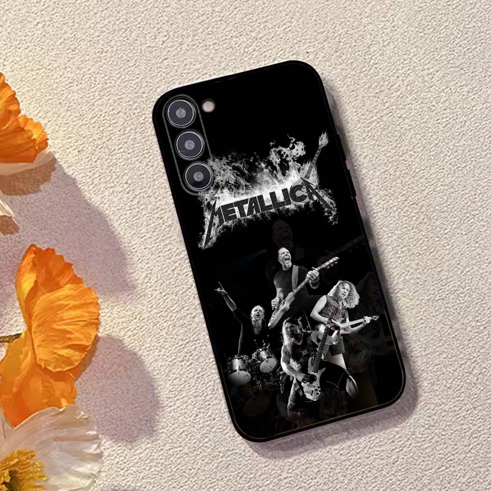 M-METALLICA Rock band Phone Case Black Silicone Soft For Samsung Galaxy A73,A72,A71,A70,A53,A52,A51