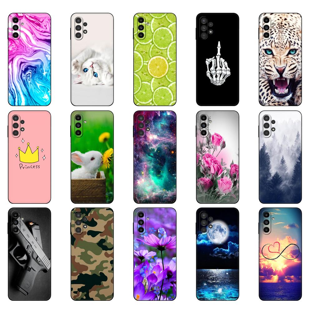 For Samsung Galaxy A13 5G 4G Case Back Cover 5G 4G For Samsung A13 LTE Bag Soft Silicon Black Tpu Case Pink Anime Space Car