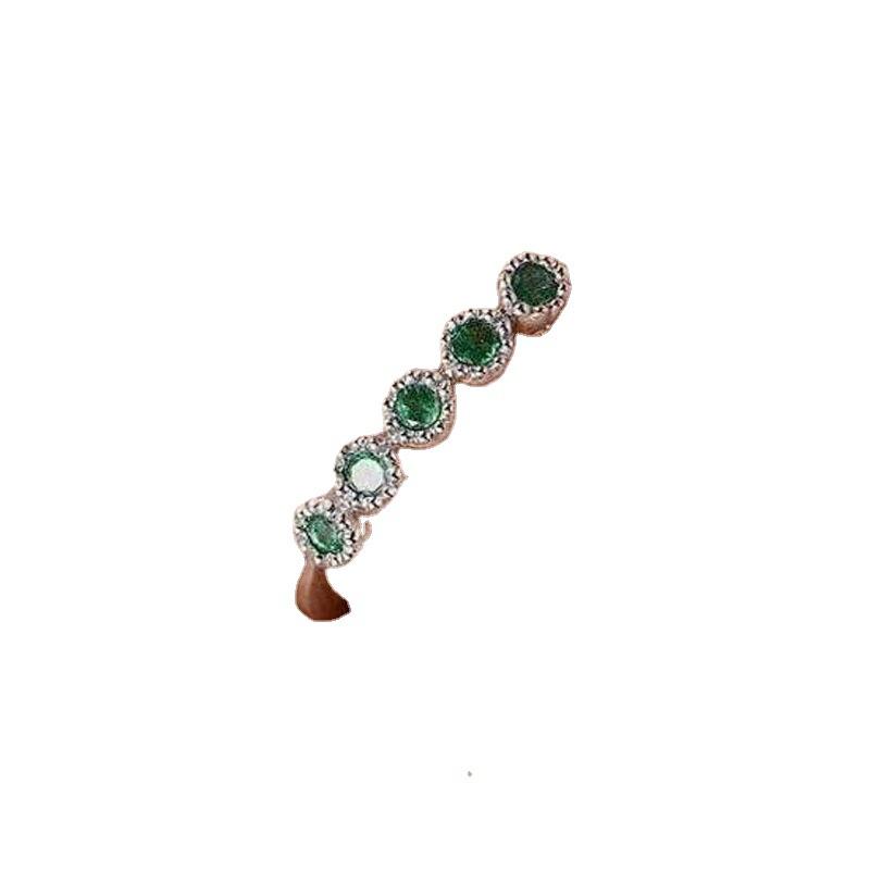 Selling Single-Row Green Zirconium Diamond-Set Simple Small Fresh Rings, Direct Supply Of Popular Jewelry