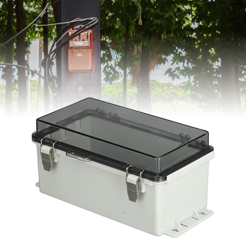 IP66 Dustproof Enclosure Waterproof Outdoor Project Junction Box ABS Plastic IP66 Dustproof Enclosure Power Electrical Box Clear