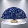 Portable Dots Pattern Flamenco Spanish Folding Fan Vintage Wood Handle Dancing Fan Colorful Hand Fan Summer