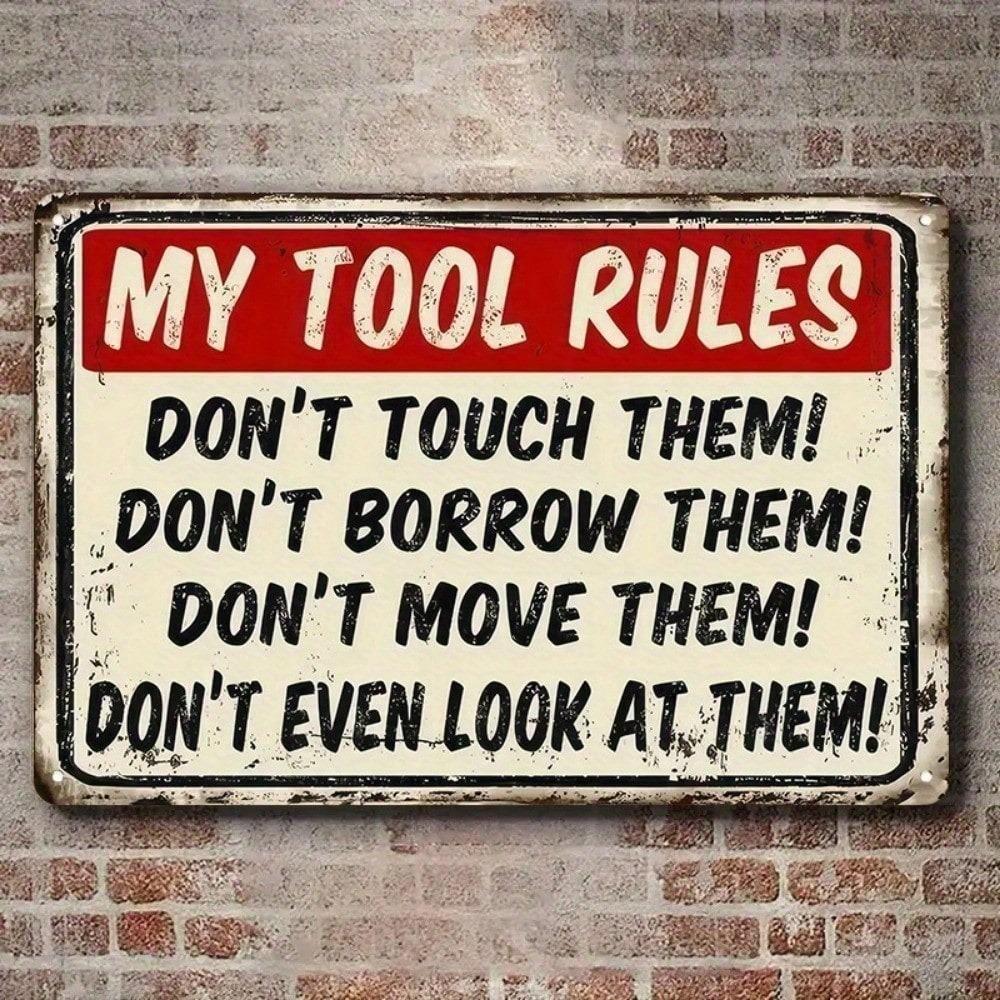 Vintage Metal Garage Sign Funny Man Cave Gift Aluminum Wall Decor