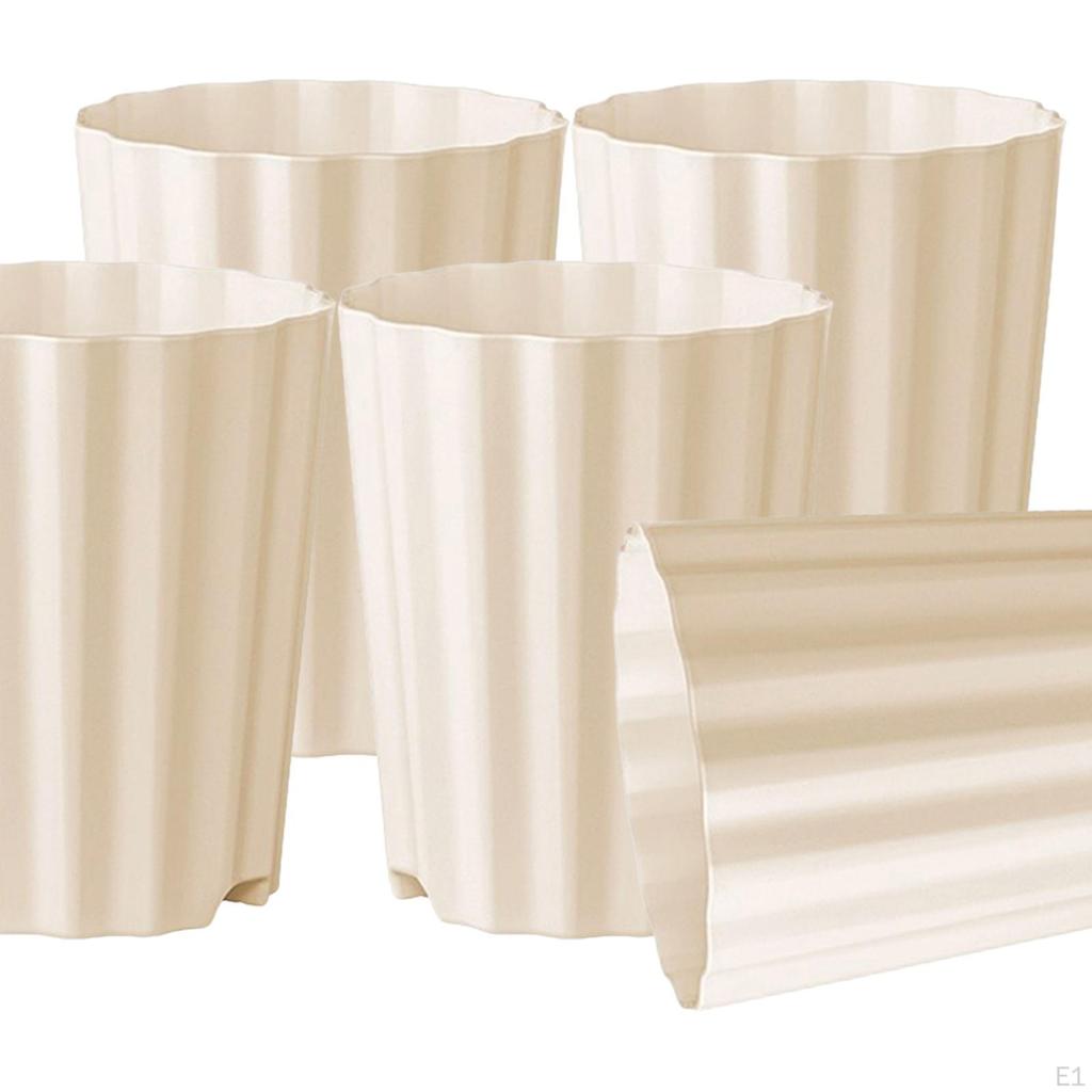 5 Pieces Plant Pots 1.4 L Practical Home Decoration Containers Flower for Backyard Office