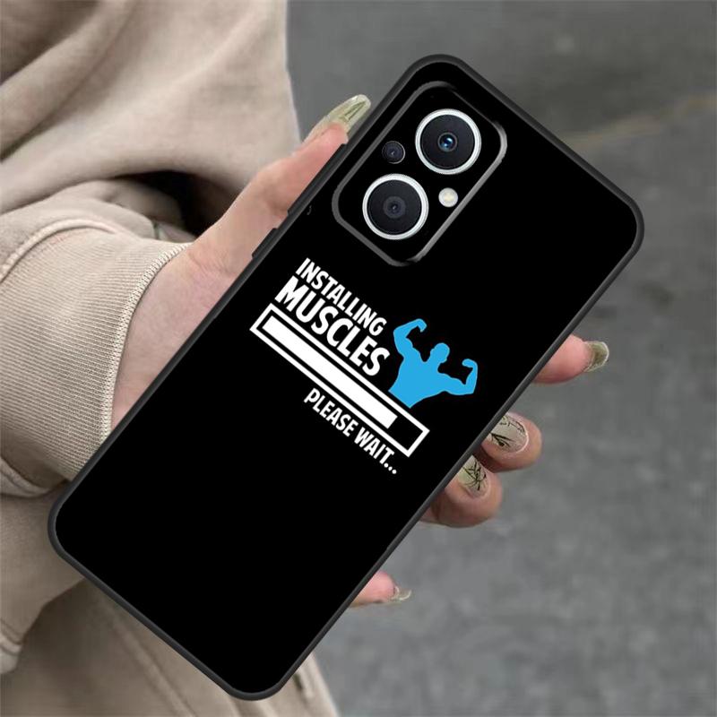 Bodybuilding Gym Fitness Quotes Case For OPPO Reno 7 8 Lite 10 11 12 13 14 Pro 8T 12F 13F 14F OPPO Find X8 X6 X9 Pro Cover