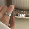 Fashionable Heart Shaped Adjustable Ring For Women Stylish Silver Jewelry Piece