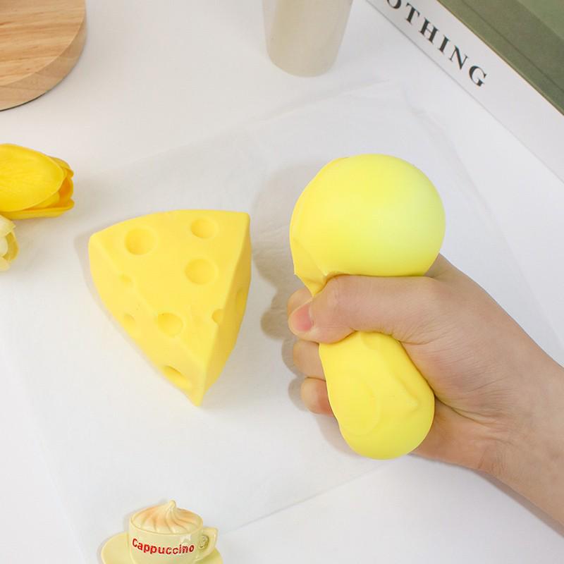 Creative Cheese and Tofu Ball Squeeze Toy – Stress Relief and Children's Day Gift