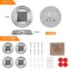 Quntis Solar Deck Lights for Outdoor Use, Dual Color Modes, Visible Up To 500m Away, IP68 Waterproof, Solar Driveway Lights for Stairs, Walkways, and
