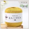 Hand-Woven Mulberry Silk Cotton Lace Yarn No. 6 for DIY Crochet & Fine Wool Projects