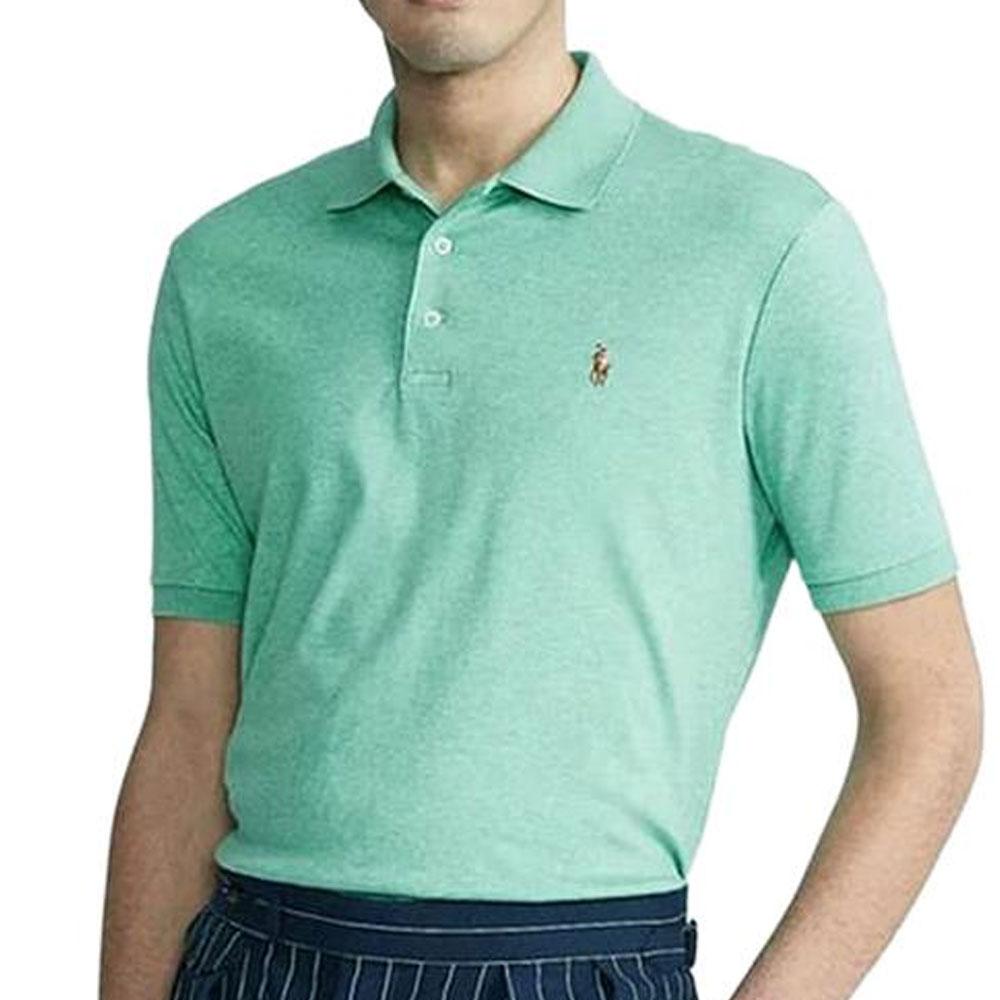 Polo Ralph Lauren Solid Color Logo Embroidered Pullover Casual Loose Short Sleeve Polo Shirt Men Tops Mint-Green 710870645-009