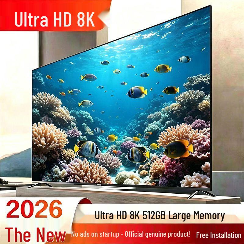 2026 Ultra-Clear HD 8K TV: 32, 75, 85, 100-inch Models for Home & Hotel