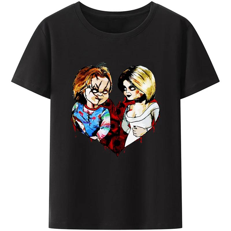Child's Play Chuck Women's Top T-shirt Doll Murder Vintage T-shirt Harajuku Round Neck T-shirt Pure Unique Top