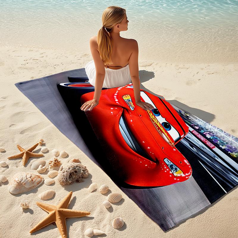 Lightning McQueen Beach Towel Outdoor Camping Beach Towel for Vacation Swim Outdoor Pool Absorbent Bath Towel
