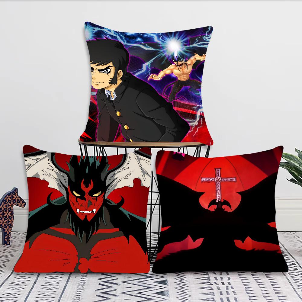 Anime Devilman Crybaby Kissenbezug Quadratisches Kissen Schlafzimmer Sofa Freizeit Komfort Kissen Auto Wohnzimmer Heimdekoration