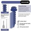 40Pcs Hexagonal Head Concrete Screw Anchors Fixing Fasteners with Drill Bit & Driver for Concrete, Block, and Brick