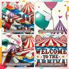 Welcome Carnival Backdrop Circus  Carnival Banner Circus Party Banner Elephant Circus Display For Carnival Party Indoor