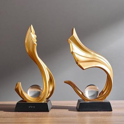 Křišťálová koule Pryskyřičná socha Fengshui Dekorace Domácí Místnost Vstup Soška Příslušenství Hotel Kancelář Stůl Vybavení Ozdoby