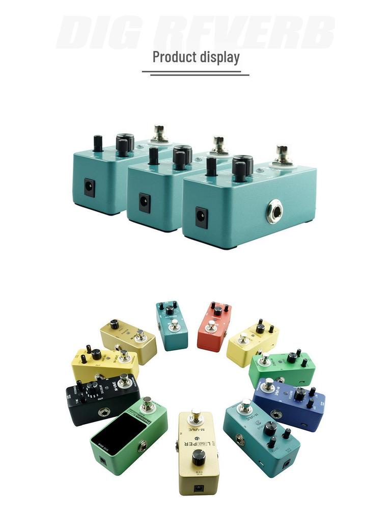 DIGREVERB Digital Reverb Effect Pedal for Electric Guitar