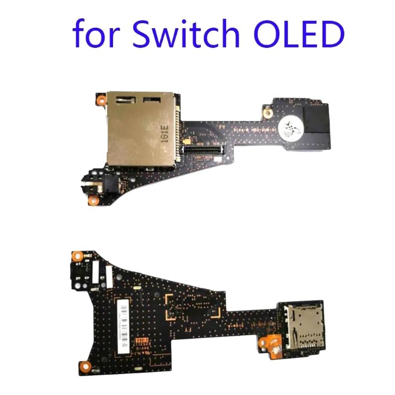 TfCard-Slot-Sockelplatine, Spielkarten-Slot-Leser mit Headset, AudioJack-Sockelplatine für NSOLED-Konsolen-Reparaturteile
