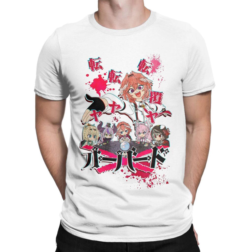 Takane Lui Overd Hololive HoloX T-Shirt Summer  100% Cotton T-Shirts For Men Popular DIY Tshirt Short Sleeves Y2K Fun Top Tees