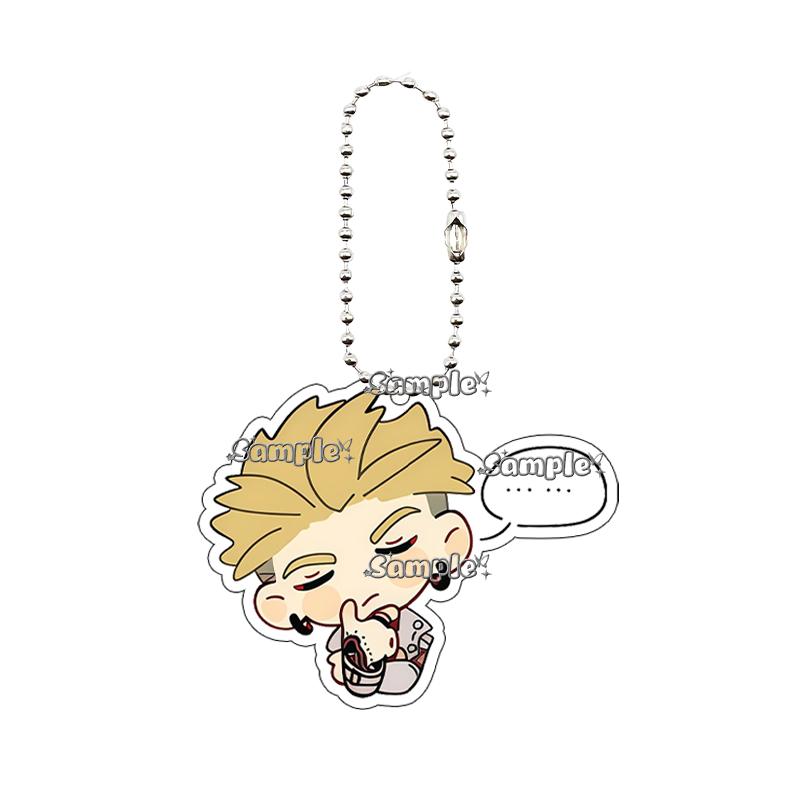 

Self-Made Rudo Enjin Zanka Riyo Rudo Zanka Enjin Acrylic Anime Peripheral Keychain Pendant Character Figure Decoration Gift Toy about 5cm