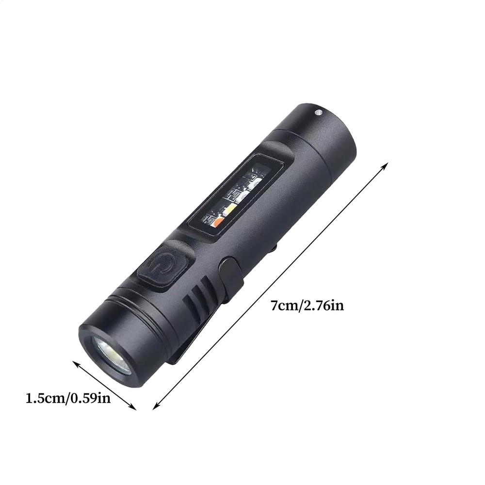 Mini Led Flashlights Rechargeable 1200mAh Battery Multi-Functional Mini Flash Light for Camping for Night Walking Fishing Hiking