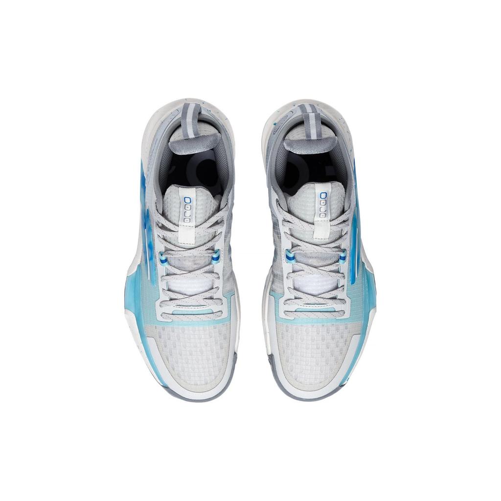 Li Ning Flash 9 Premium PRM Anti-Slip Durable Low-Top Basketball Shoes Men Sneaker Gray Blue ABAT023-3