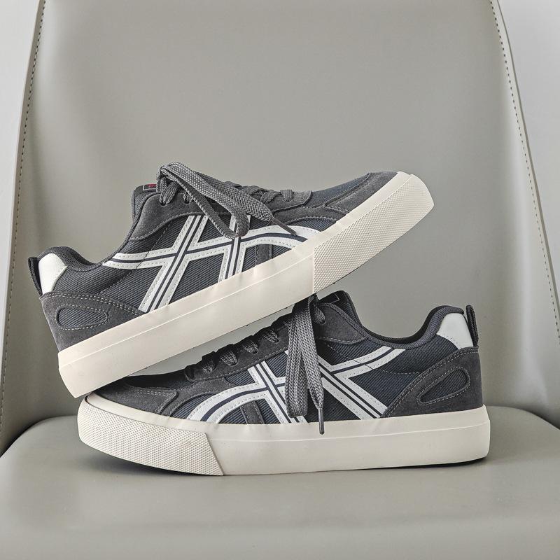 Platform Canvas Shoes Men's 2025 New Autumn Breathable Casual Sports Board Shoes Versatile Men's Shoes Low-top Shoes