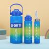 Three Piece Set Leak Proof Colorful Cup Large Capacity Fitness Sports Kettle  Travel