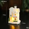 New Christmas Village Lights Up House Ornament LED Lights Up White Christmas Village House Set for Xmas Home Interior Decoration