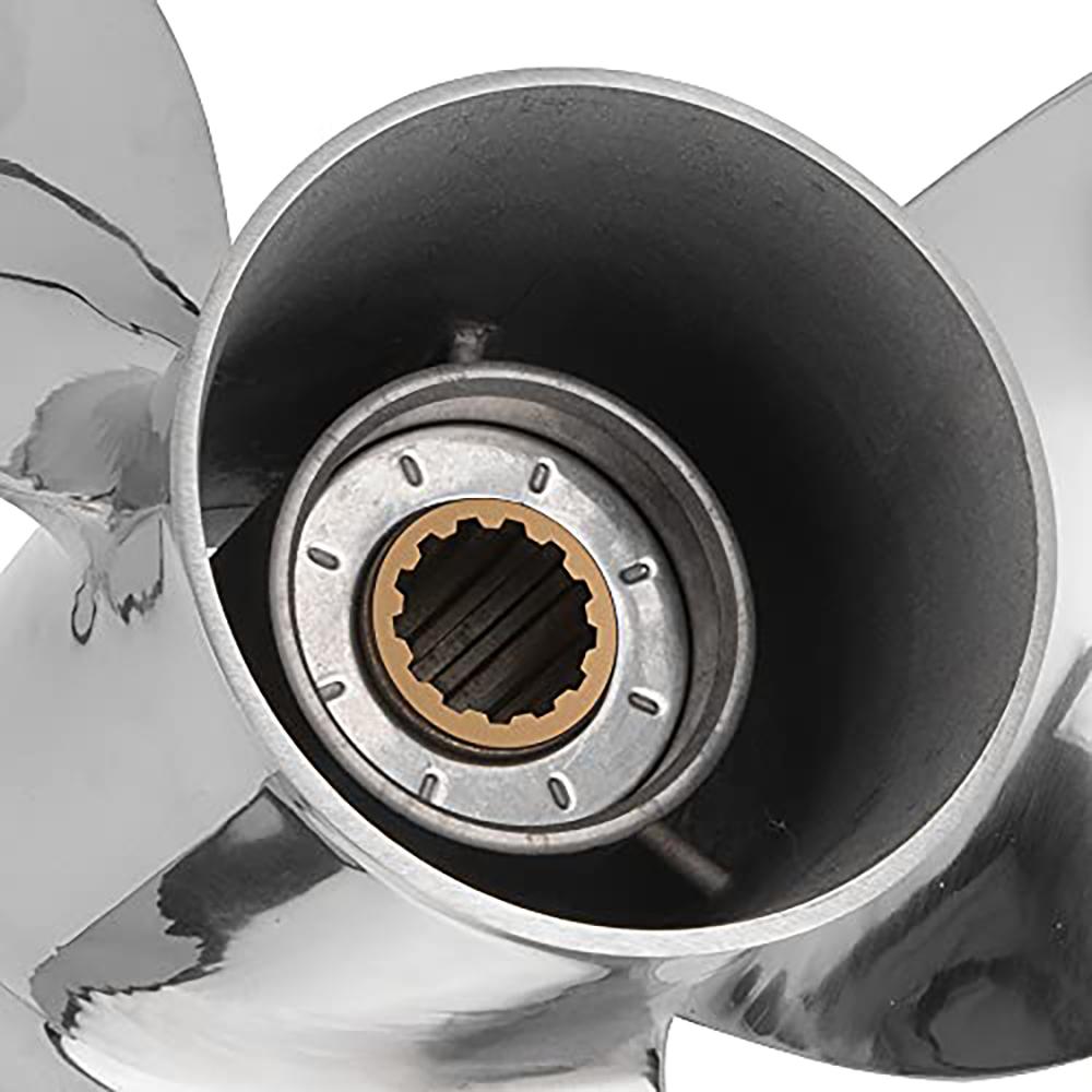 Edelstahl Heckpropeller, 11 1/8" x 13", für Yamaha 40-60 PS, 13 Blätter, RH