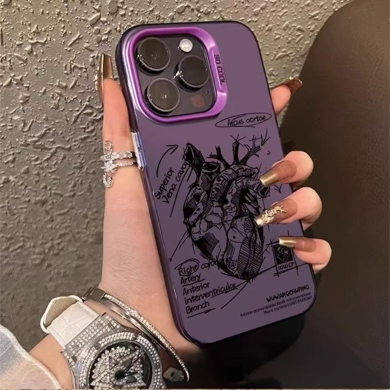 Apple iPhone 14/15/16/17 Pro Heart Phone Case - High-end & Trendy