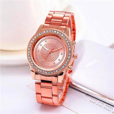 Fashion Women's Watch Quartz Watches Alloy Steel Band Diamond Dial Simple Wristwatch Ladise Clock Zegarek Damski