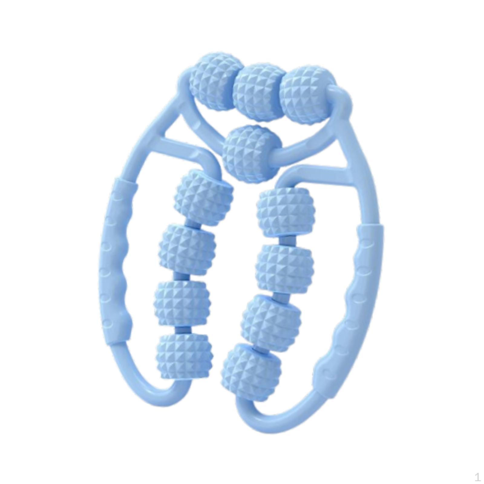 

Массажер для ног, роликовый инструмент для глубокого массажа тканей, 12 точек, 360°, пена для внутренних работ, бедер, икр, ног синий