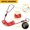 2pcs Breakaway Trailer Cable Trailer Spring Safety Rope Coiled Brake Away Cable