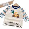 Kids' Raglan Stripe Long-Sleeve Cartoon T-Shirt - Boys' Round Neck Base Layer 2026
