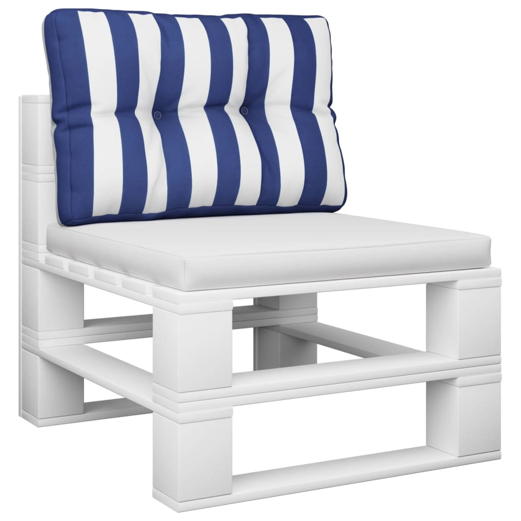 Pallet Cushion Blue White Striped 50x40x12 Cm Fabric