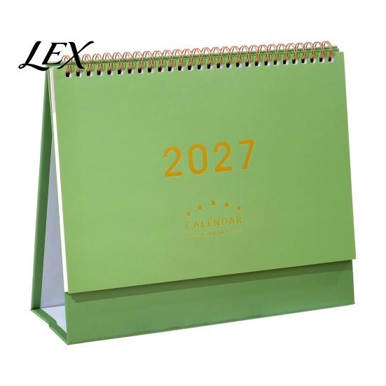 Monthly Organizer for Desk 2027 Calendar, Standing Flip Desktop Minimalist Gold Foil Cover Academic Year Calendar Planner, Thick Paper Note