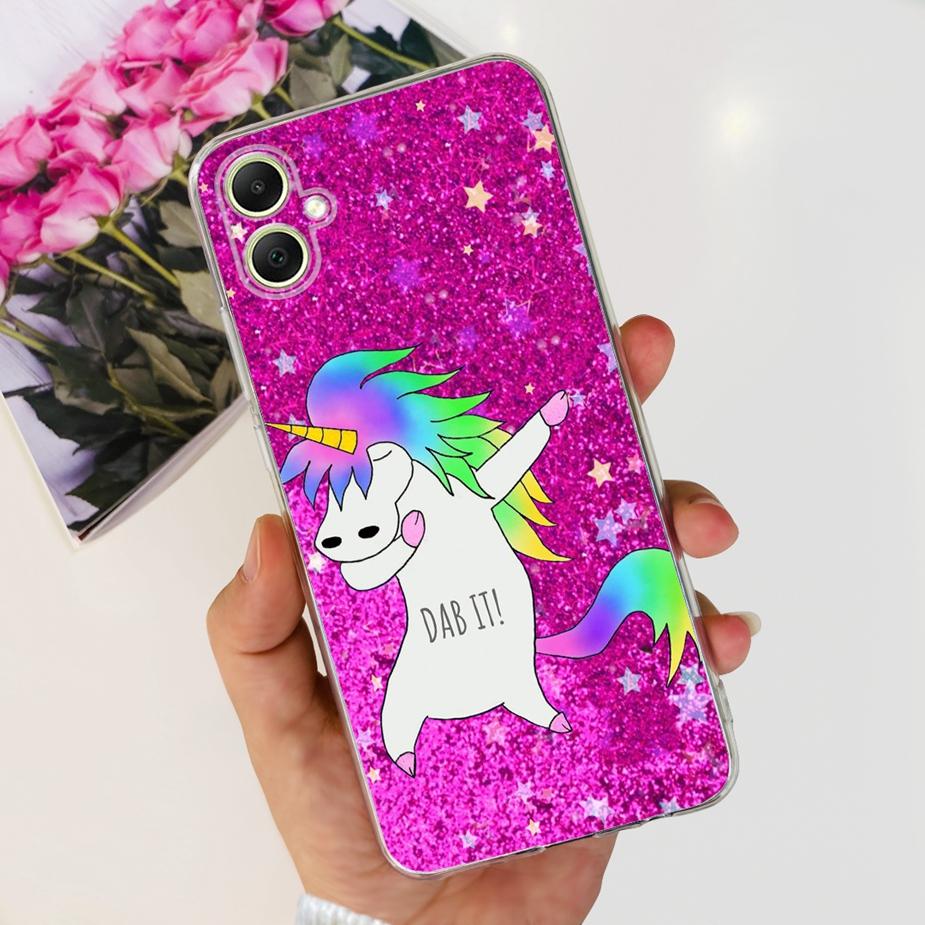 For Samsung Galaxy A05 Case SM-A055F Cute Painted Back Cover Phone Case For Samsung A05 A 05s Galaxy A05s Soft TPU Fundas Bumper