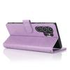 For Samsung Galaxy S24 Ultra Stand Case Textured Leather Wallet Phone Cover with Strap